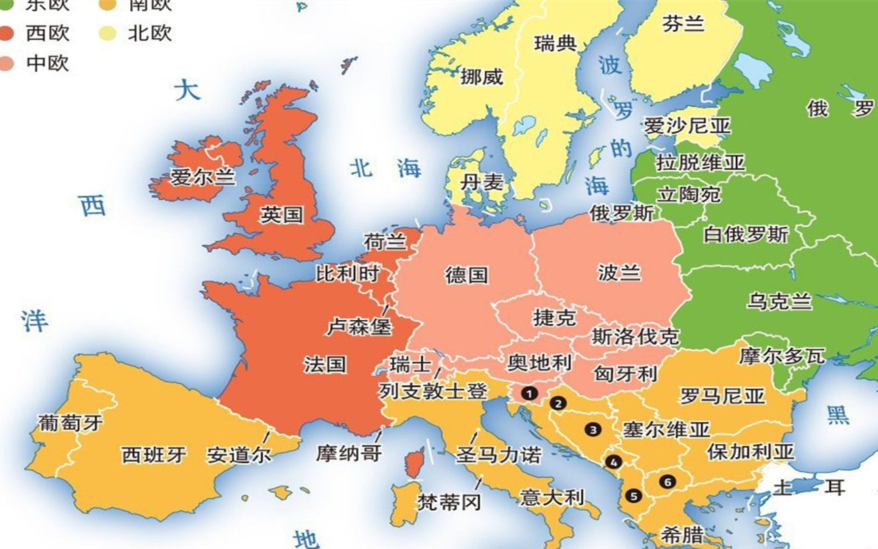 西欧七国地图图片