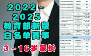 Download Video: 2022～2025年 教育部新版白名单赛事