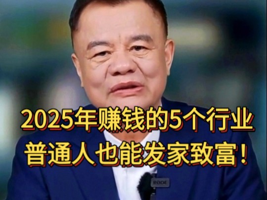 2025年赚钱的5个行业,普通人也能发家致富!哔哩哔哩bilibili