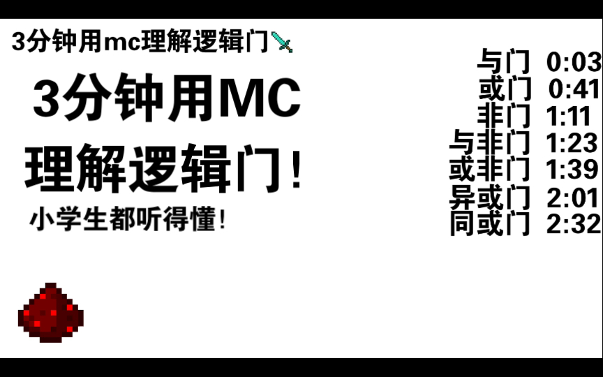 3分钟理解逻辑门!小学生都听得懂!单机游戏热门视频