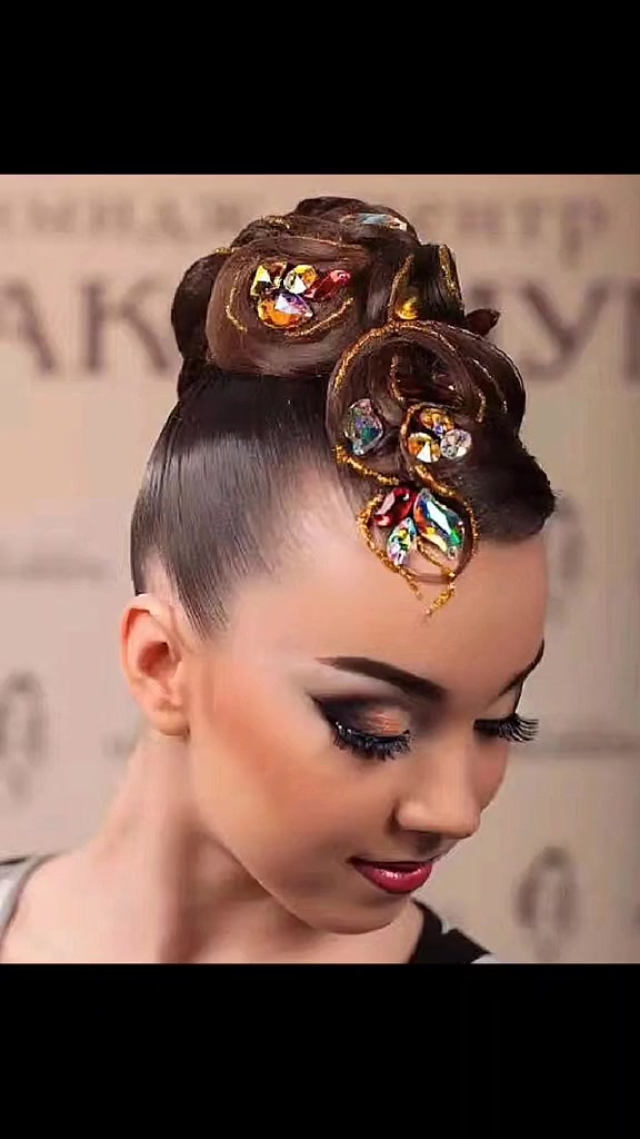 国标舞比赛 第379期化妆造型 奢华摩登舞造型配饰精选黑池 2020cbdf