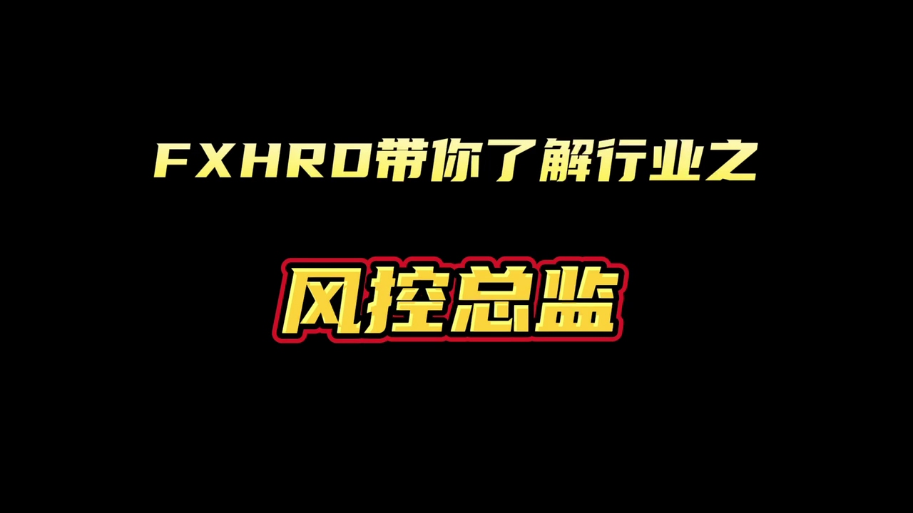 FXHRD带你了解行业——风控总监哔哩哔哩bilibili