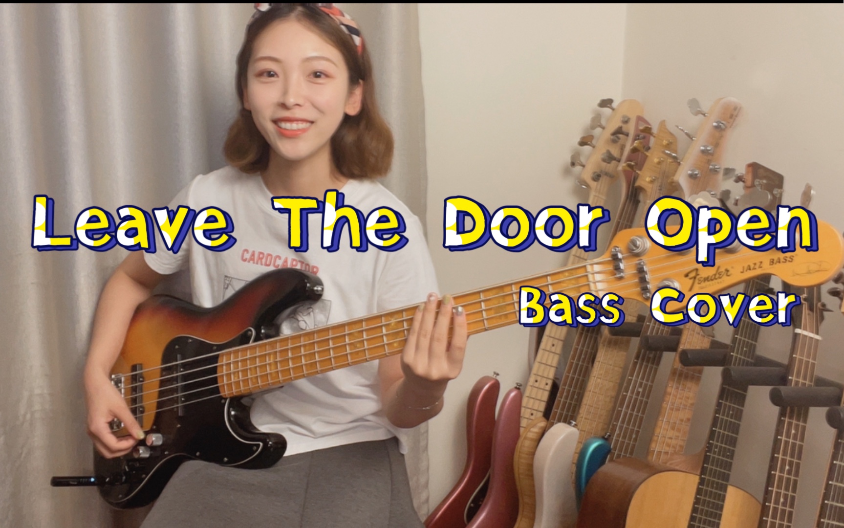 【圈圈酱】我家大门常打开?| Leave The Door Open  Silk Sonic 贝斯翻弹!(bass cover)哔哩哔哩bilibili