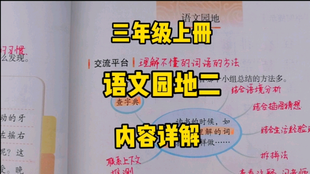 [图]三年级语文上册：《语文园地二》内容详解，轻松学字词，方法都教你！