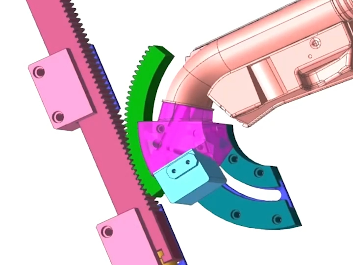 经典的齿条圆弧抽芯模具结构