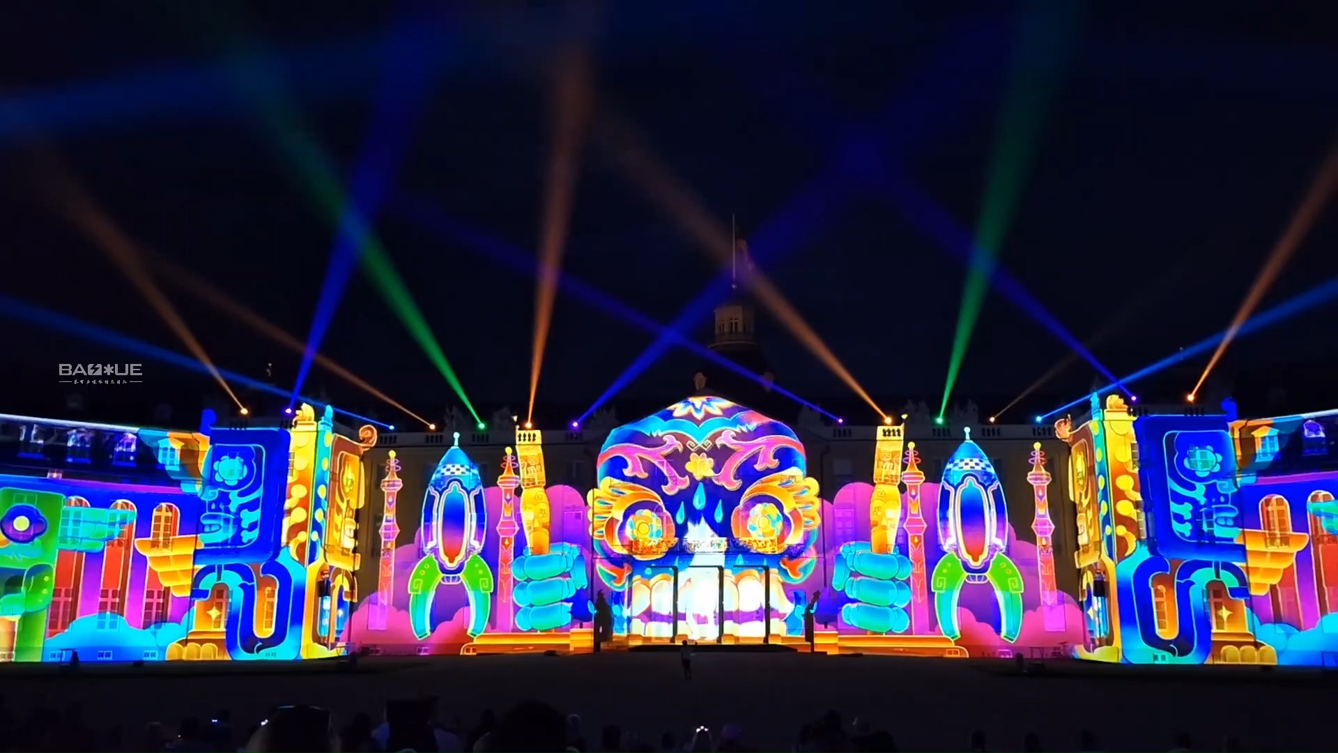 震撼全场大型旅亮化全息楼体裸眼3d光影