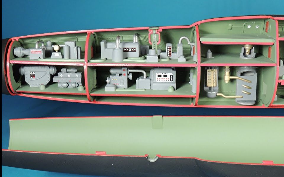 利华revell 1/200 uss 乔治·华盛顿号核潜艇模型制作-part-3