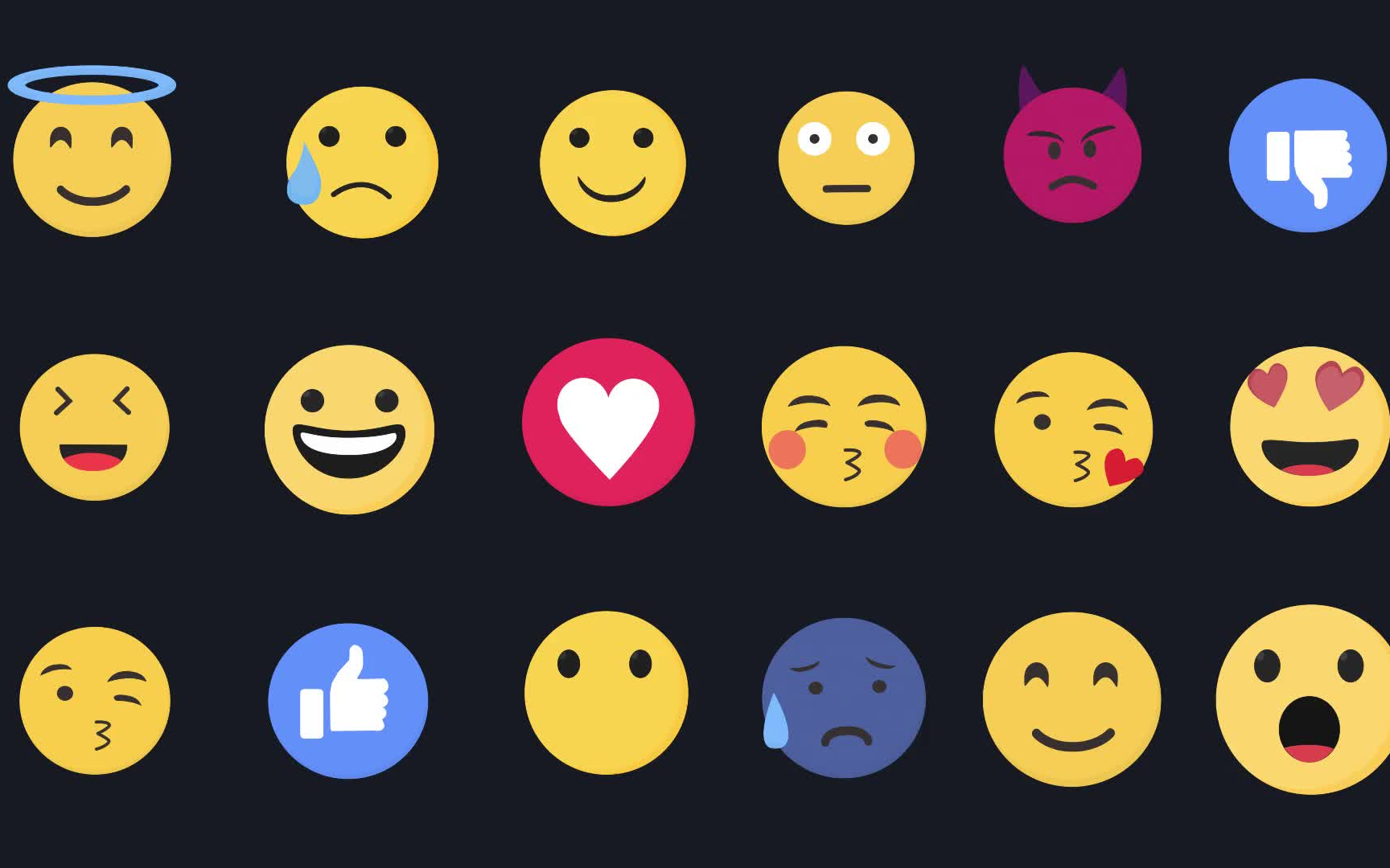 pr模板-表情包emojis pack 22个动画表情符号快乐惊喜爱喜欢秘密生病