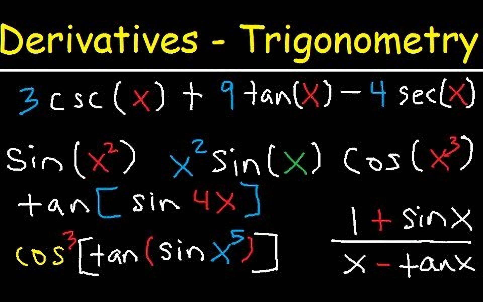【英语】三角函数求导  莱布尼兹法则,商,链式法则【微积分教学】哔哩哔哩bilibili