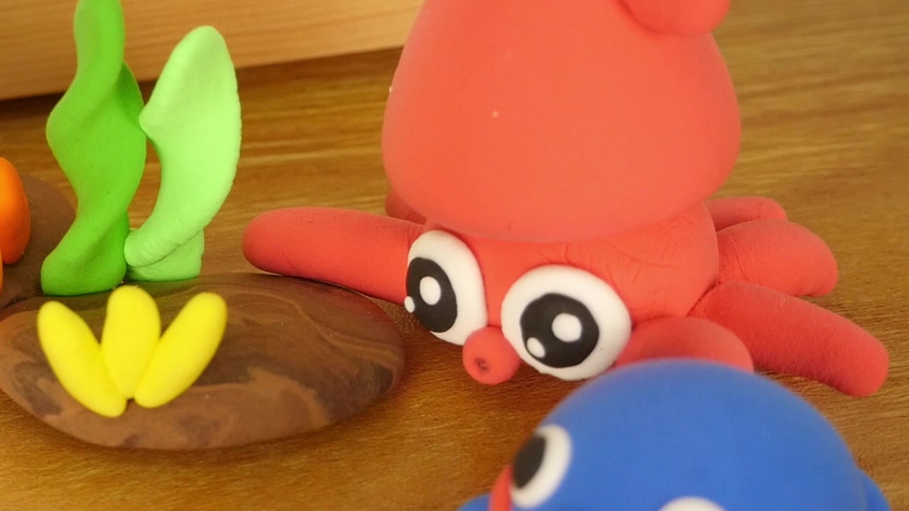 【超轻粘土】鱿鱼公仔制作