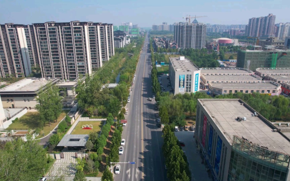 河南兰考县玉虹街美丽街景随拍