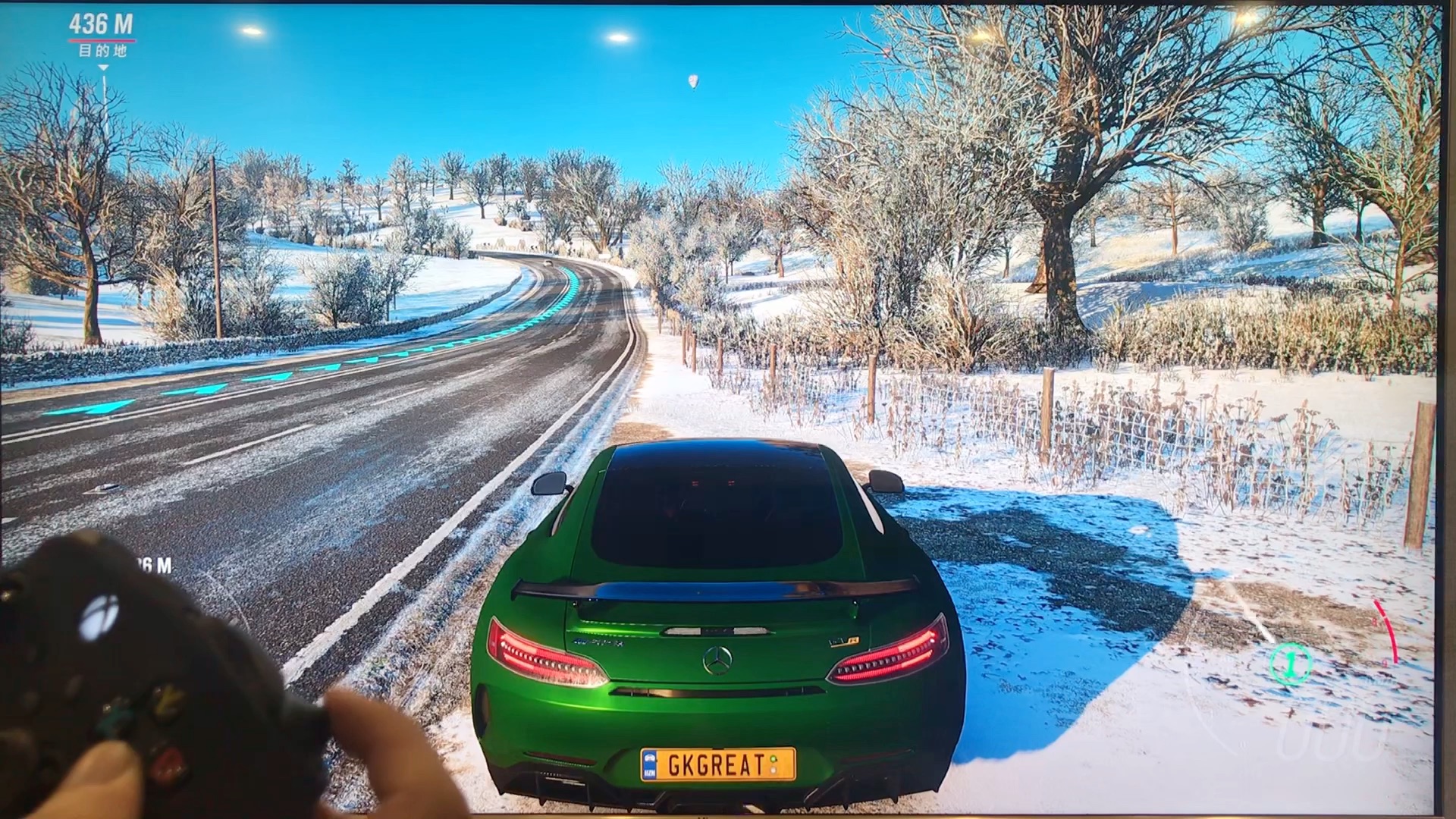 xbox series x 地平线4实测 奔驰amg gtr