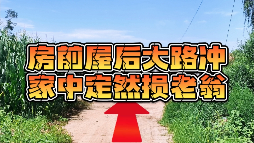 房前屋后大路冲家中定然损老翁