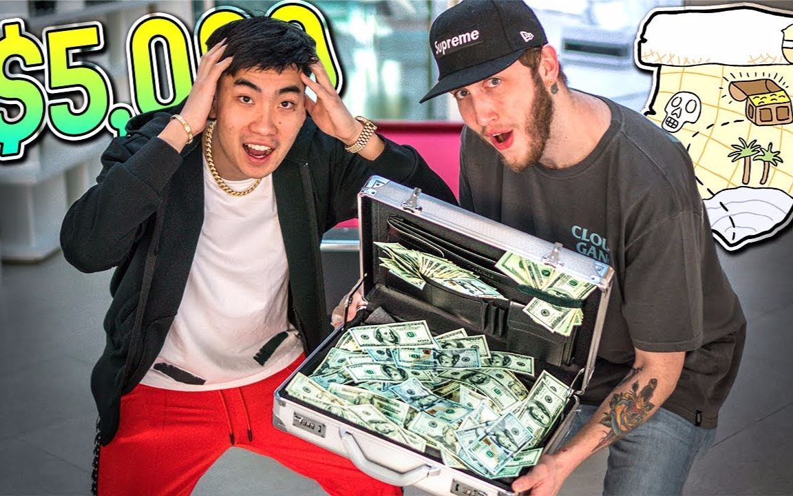 faze banks vlogs - ive hidden $5,000 in public (come find it)