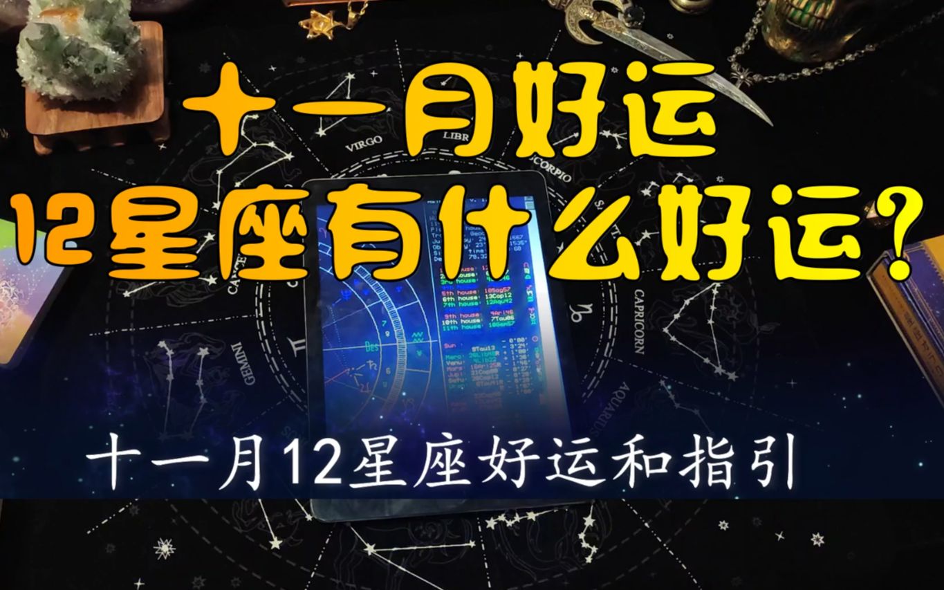 【塔罗星座占卜】十二星座11月会有什么样的好运?领取好运,看你11月的提升和指引.(参考太阳、上升)哔哩哔哩bilibili