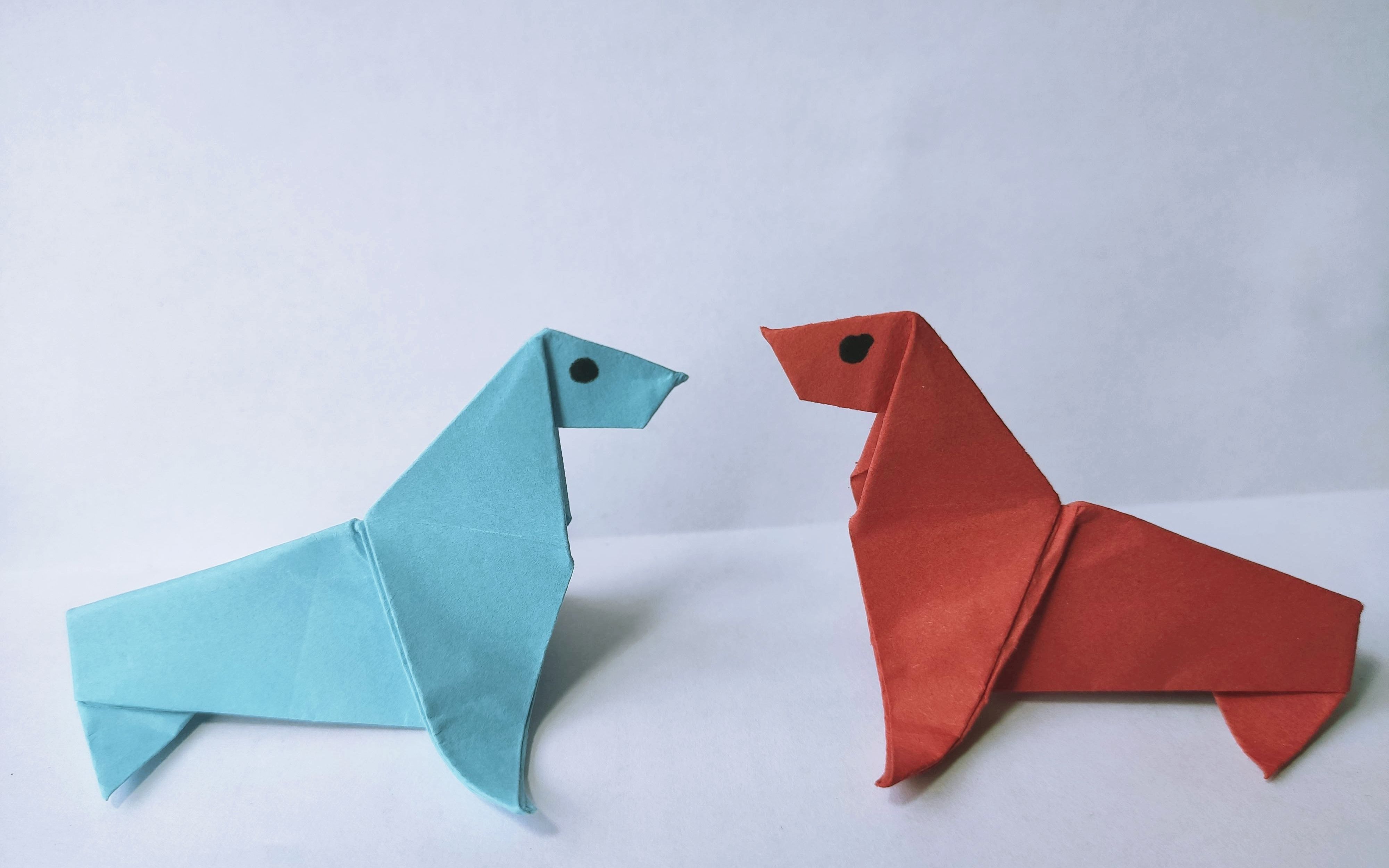 非常形象,可爱又简单易学的小海豹折纸送给你