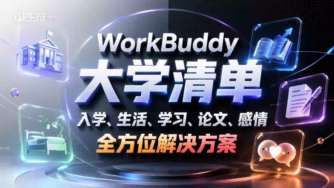 WorkBuddy 大学清单：入学、生活、学习、论文、感情全方位解决方案_哔哩哔哩_bilibili