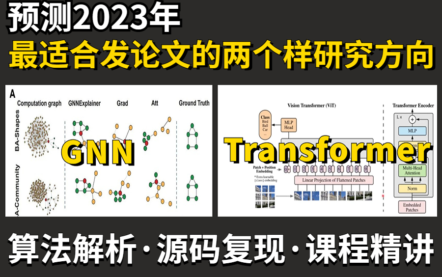 预测2023年最好发论文的两个研究方向:GNN+Transformer模型入门教程!算法精讲+代码复现,华理博士带你轻松搞定论文创新点!——人工智能|AI哔哩...