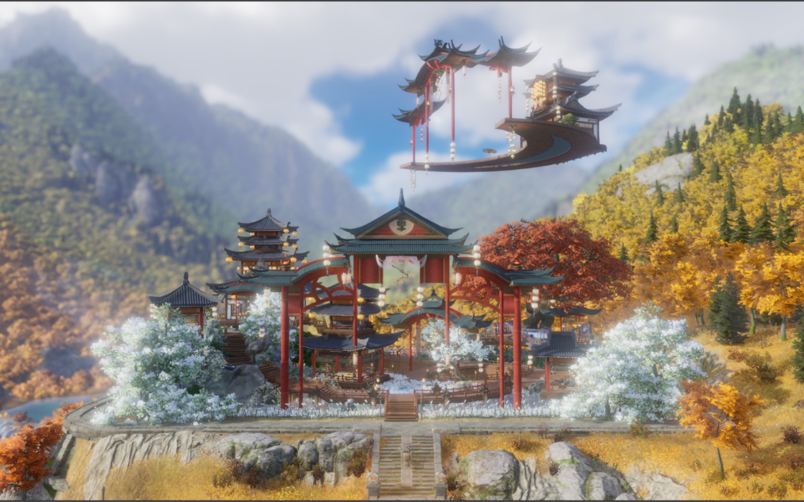 【剑网3家园】浮世韶华4k平-东方幻想蓝图设计