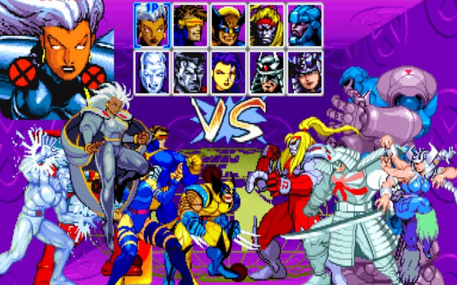 街机 x战警 对 磁场原子人(亚洲版950105)(格斗对打)(锁血无敌版)共8