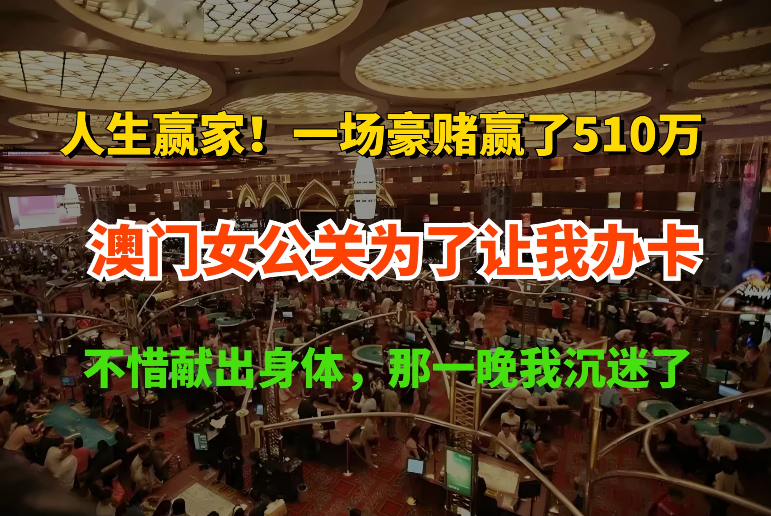 人生赢家!一场豪赌赢了510万,澳门女公关为了让我办卡,不惜献出身体,那一晚我沉迷了哔哩哔哩bilibili