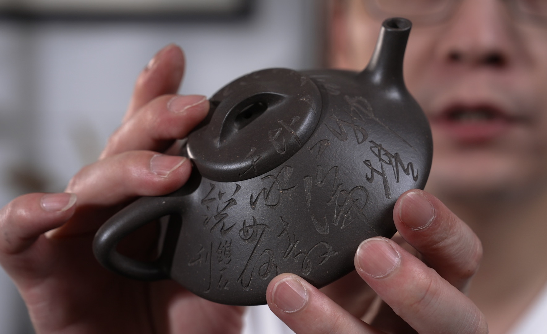 宜兴名家紫砂壶茶具原矿青灰段泥高温气窑烧制全手工合瓢