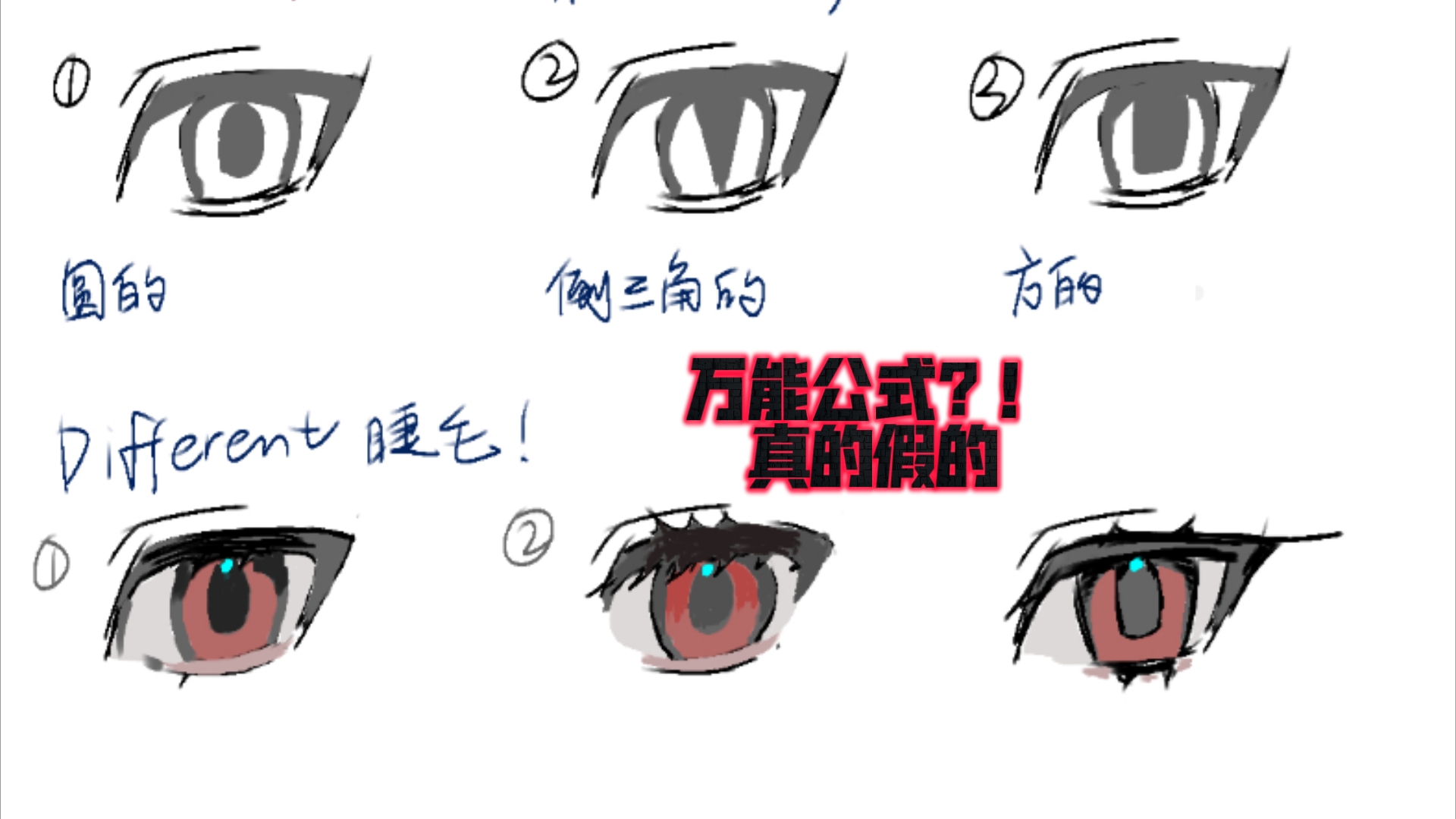 【画世界pro】眼睛教程之諾牌万能公式!平行四边形