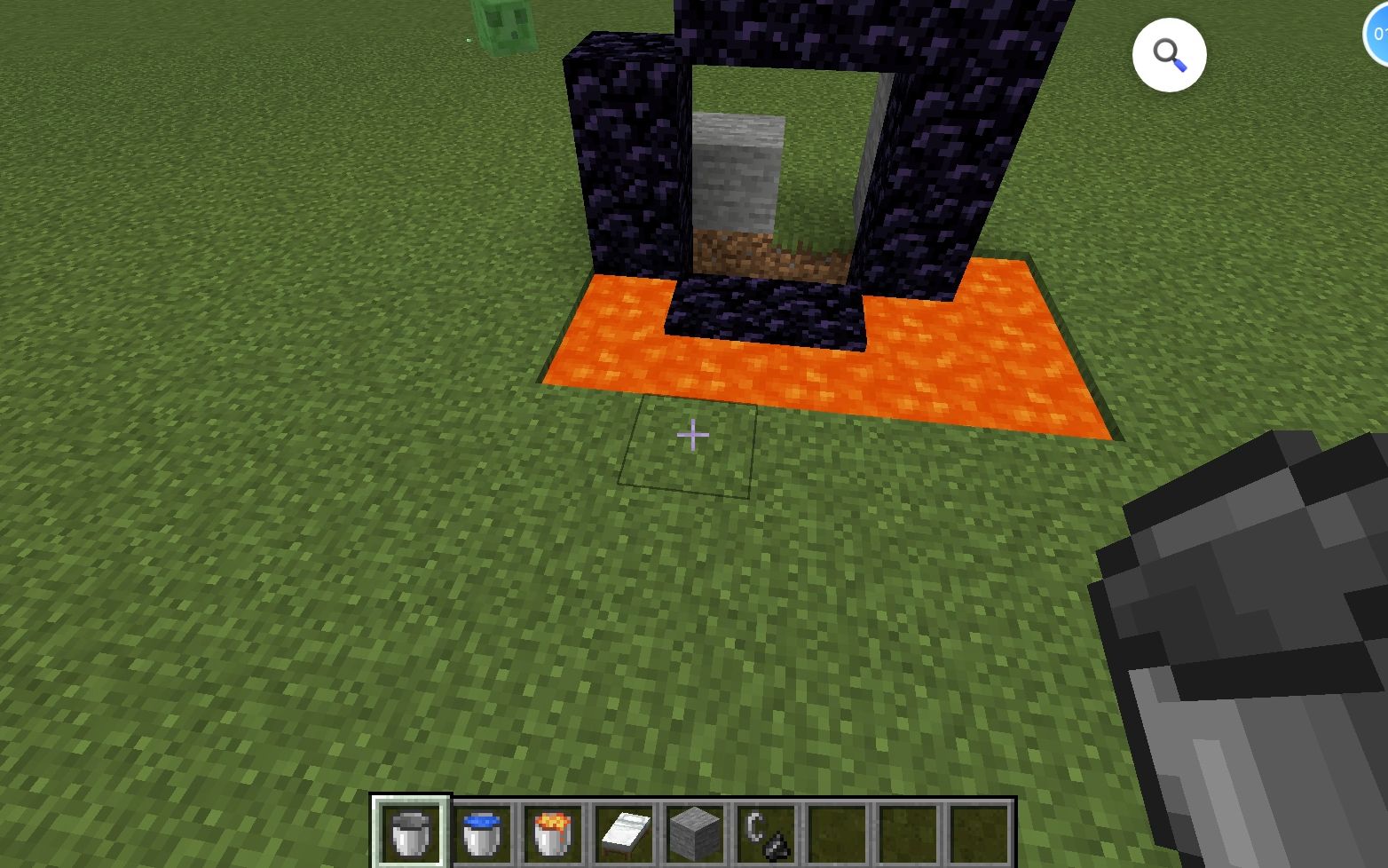 我的世界传送门浇筑教程