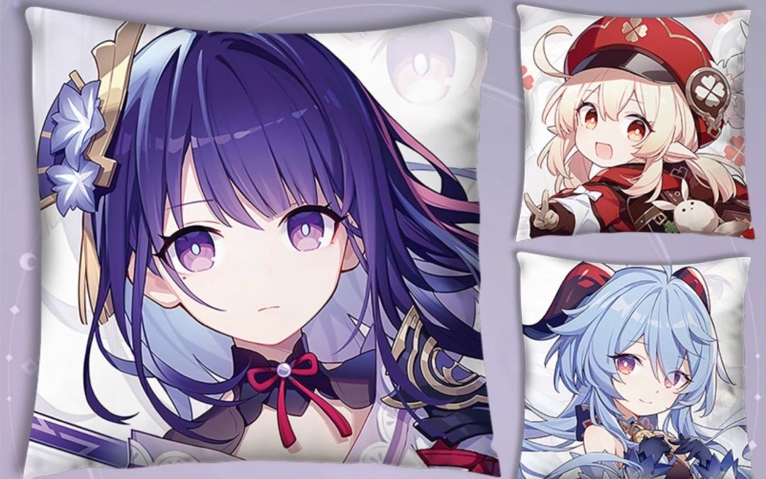 小旗の原神周边 甘雨 心海 胡桃 魈 可莉 雷电将军 抱枕