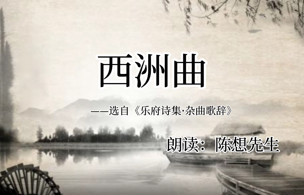 陈想先生——《西洲曲》哔哩哔哩bilibili