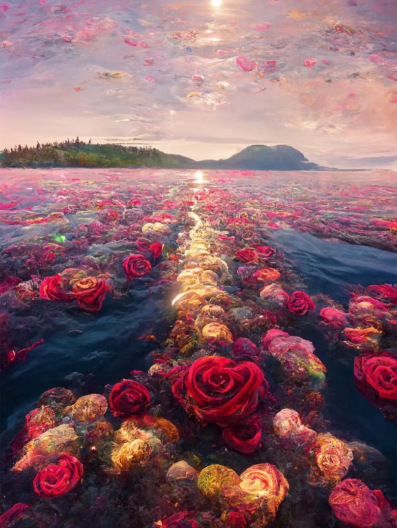 他会再次邂逅山野尽头的玫瑰海