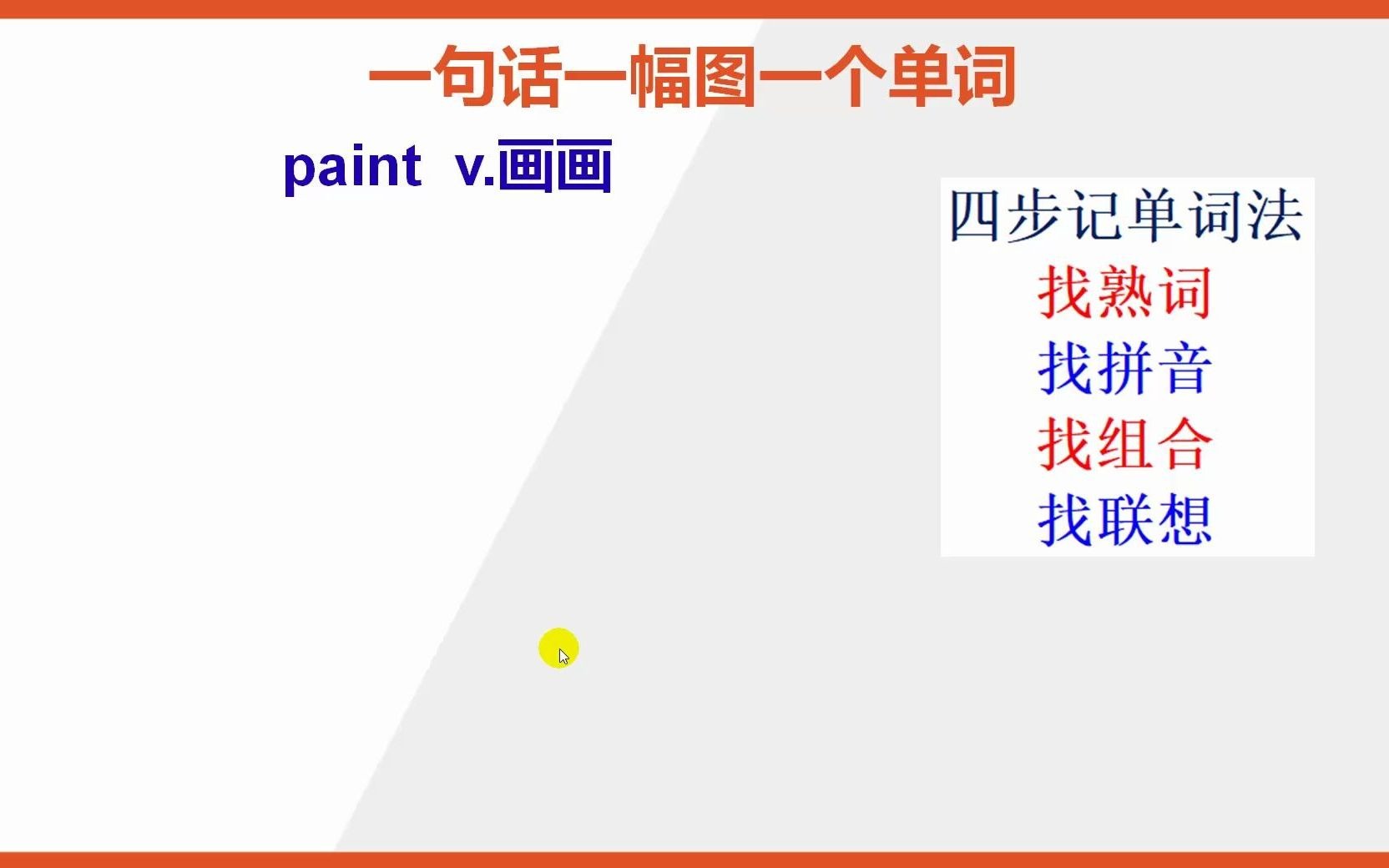 怎么背诵英文单词paint比较快哔哩哔哩bilibili