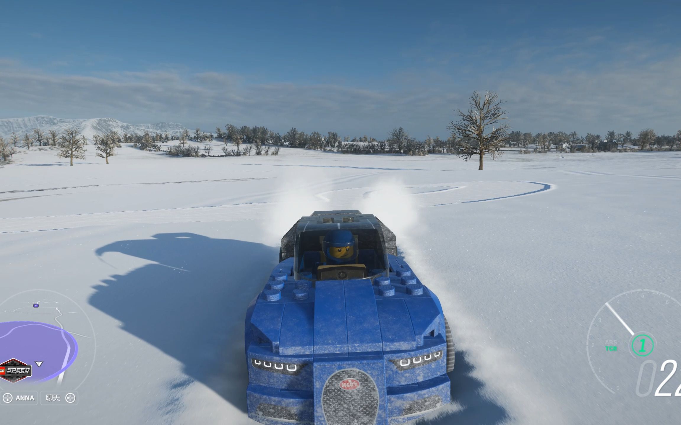 乐高布加迪雪地漂移