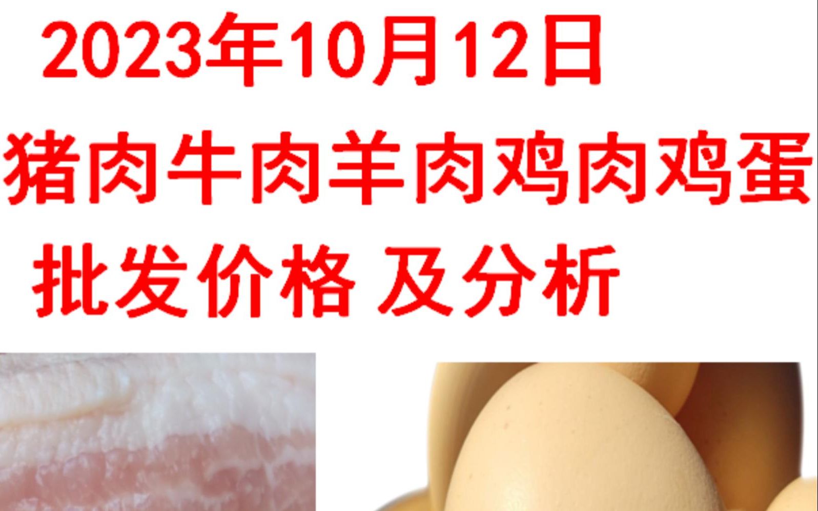 2023年10月12日全国猪肉牛肉羊肉鸡肉鸡蛋批发价格日报走势分析 原创20231012 07:32ⷨ‚‰业家 2023年10月12日全国猪肉牛肉羊肉鸡肉鸡哔哩哔哩bilibili