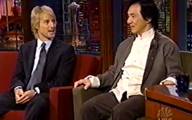 [图]Jackie Chan and Owen Wilson on Jay Leno (Feb 03, 2003)上海正午上海骑士脱口秀宣传