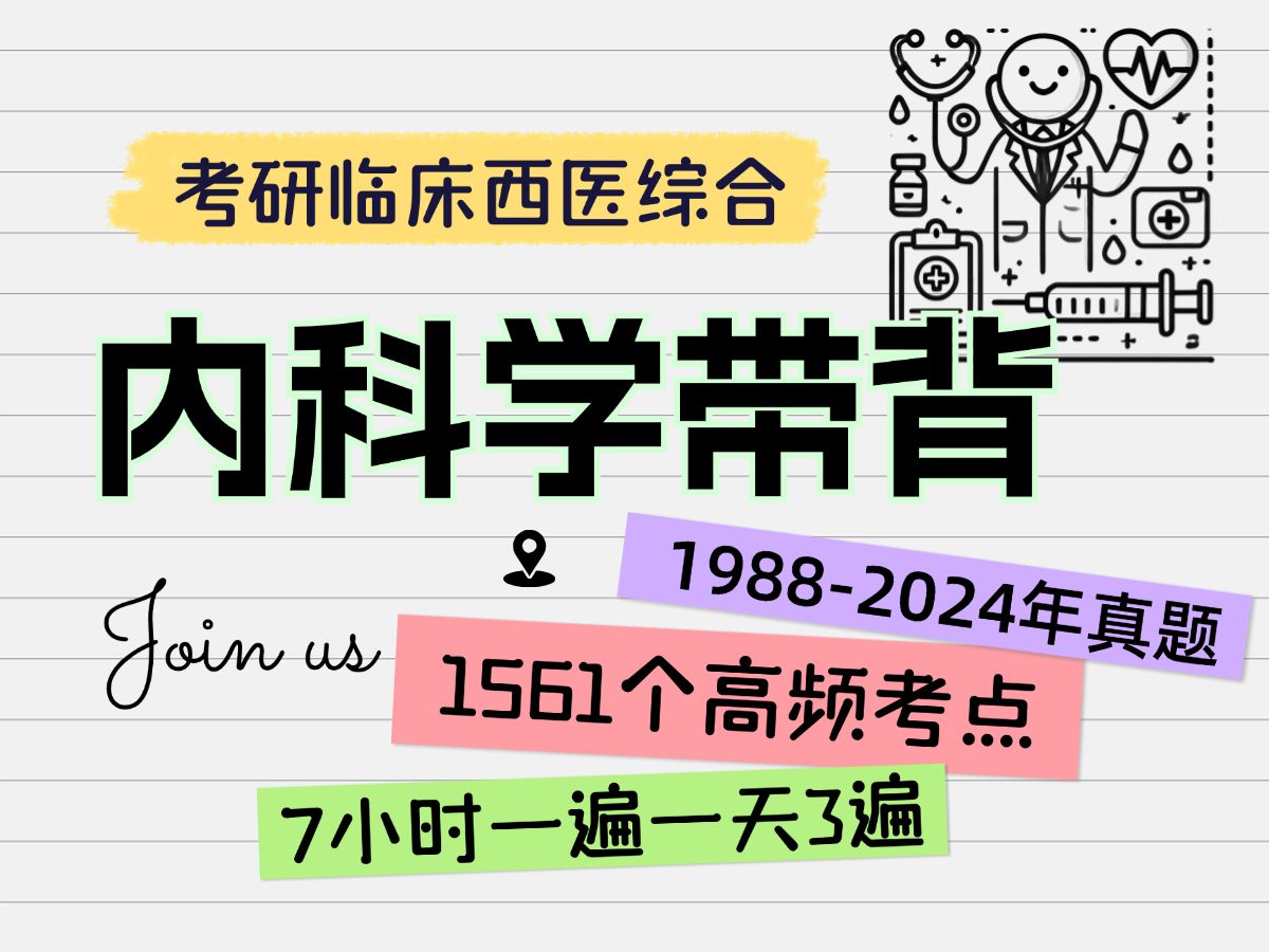 [图]7小时刷完考研临床西医综合历年真题高频考点内科学1561个考点 2025考研