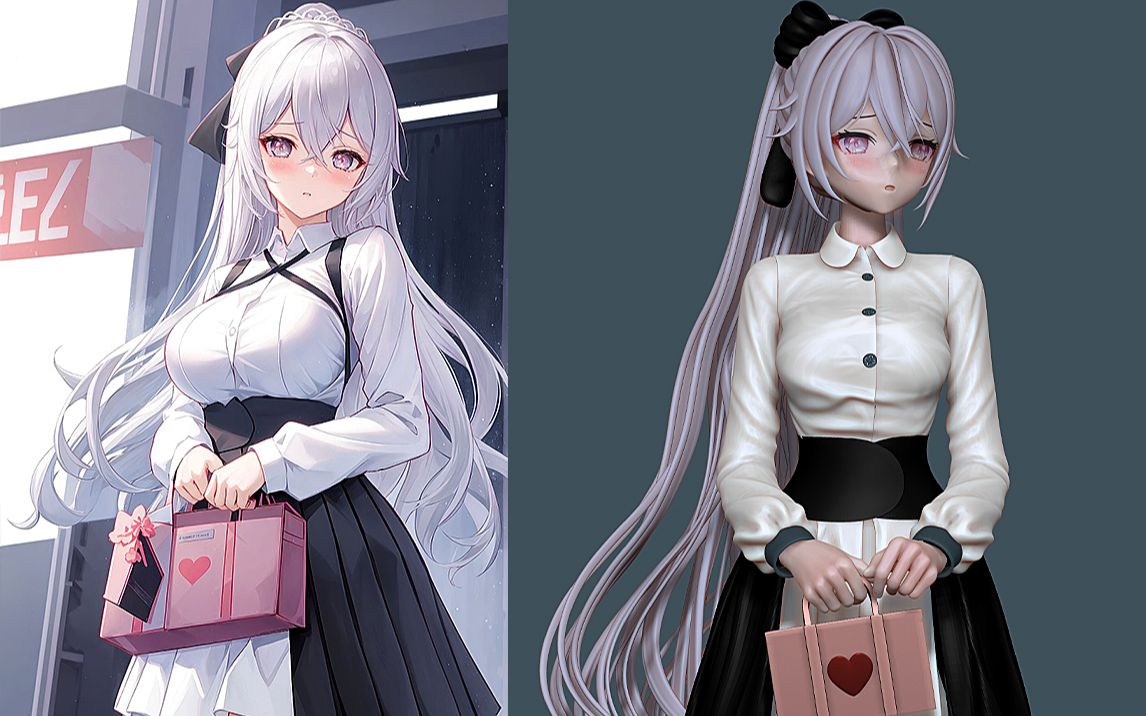 【zbrush新手教程】崩坏星穹铁道"布洛妮娅"手办模型雕刻教程,zbrush