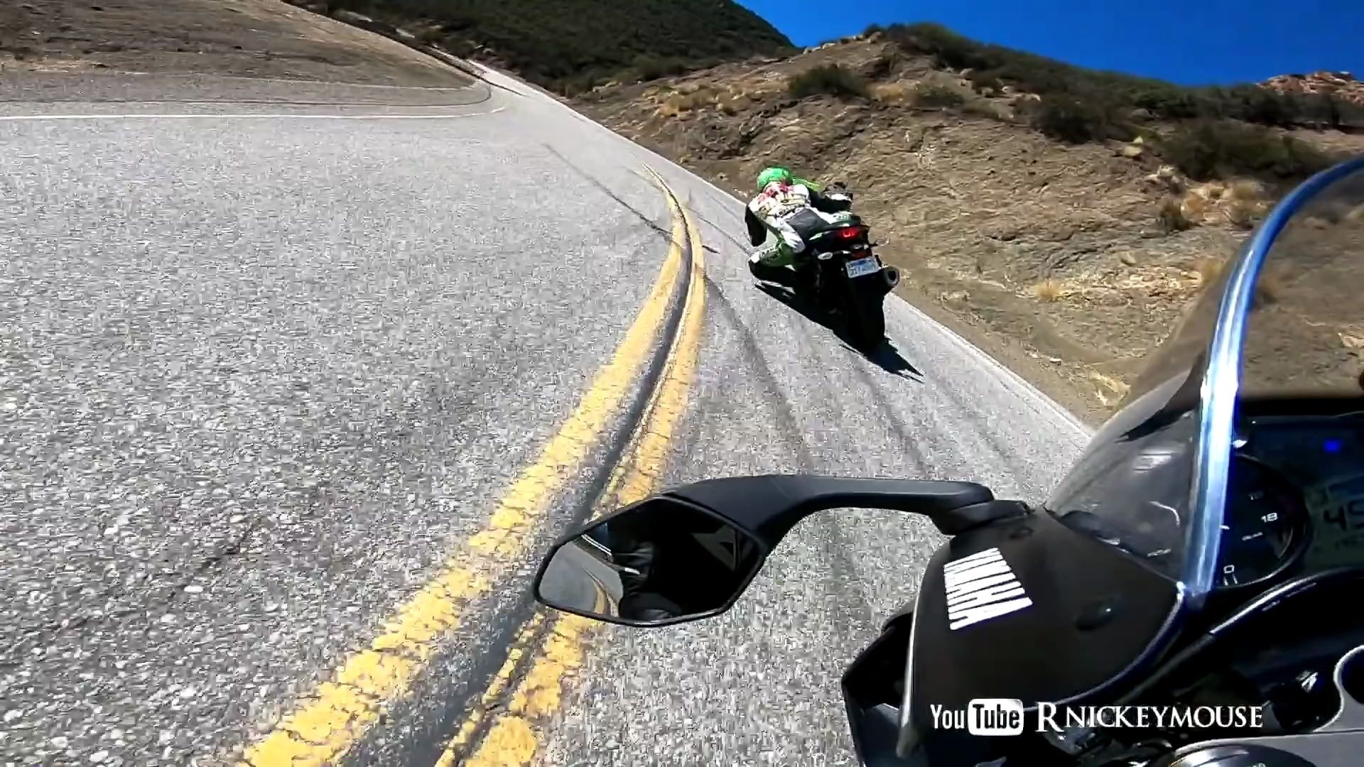 洛杉矶街头的顶级骑士驾驶超级摩托车跑山压弯1080p60fps