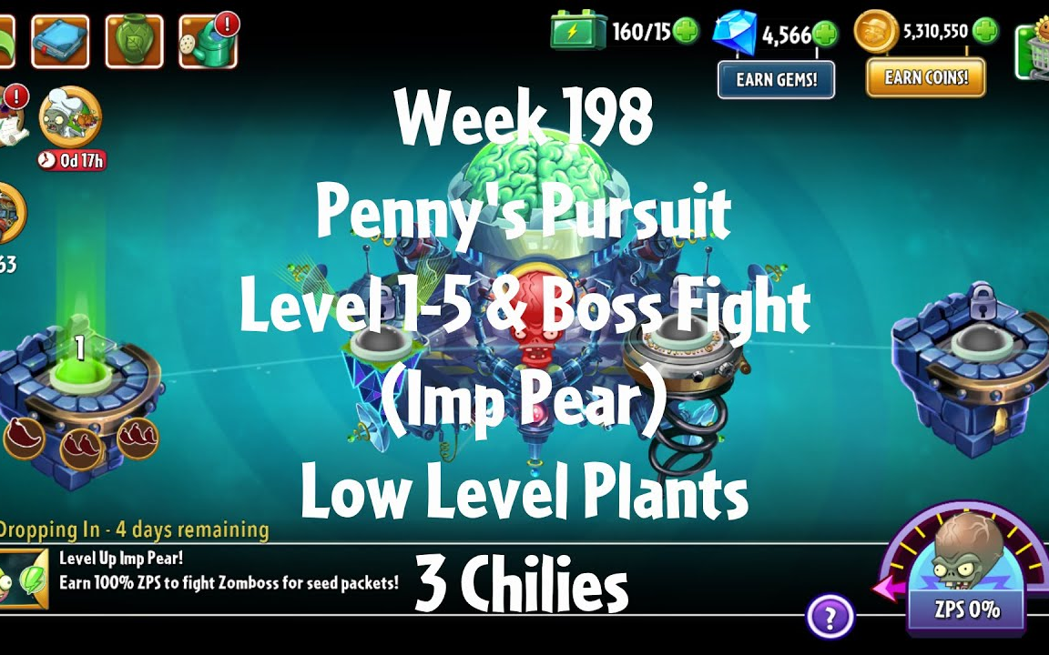 PvZ2 Penny's Pursuit Week 198 (Imp Pear)  3 ChiliesPVZ2国际版