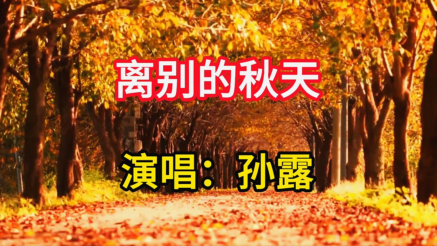 孙露演唱《离别的秋天》,深情款款的歌声,唱出对逝去爱情的追忆哔哩哔哩bilibili