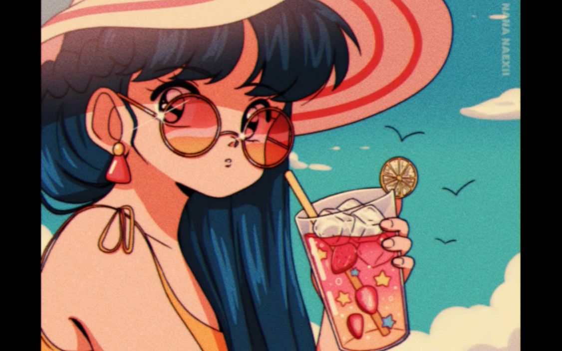 【搬】【复古日系画风】summer breeze _ speedpaint