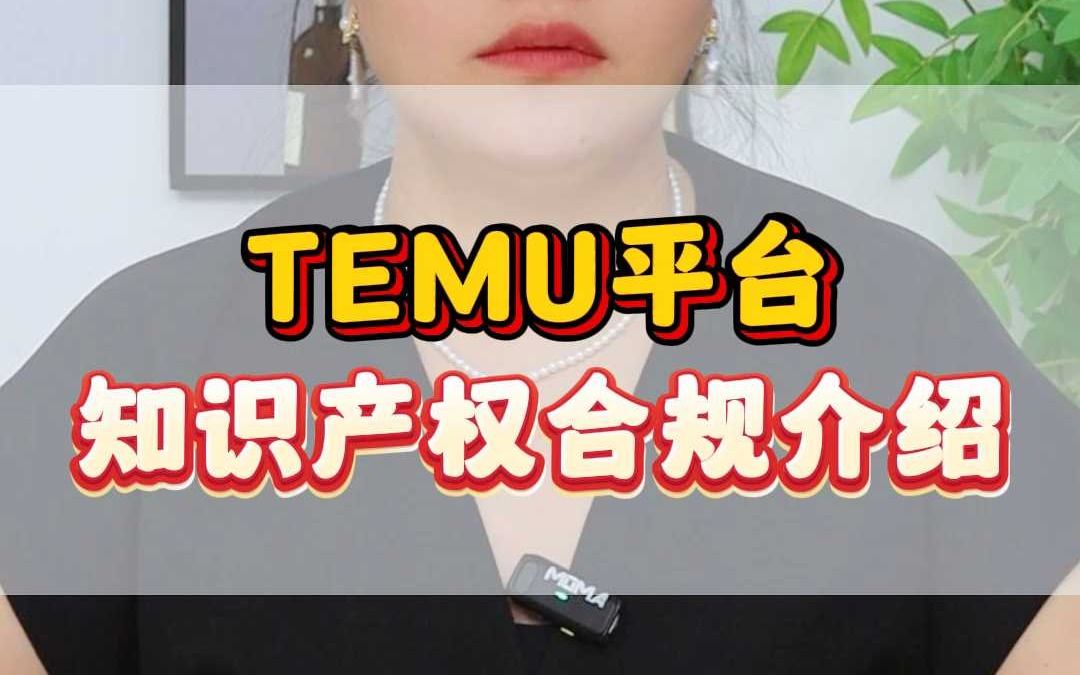 TEMU平台知识产权合规介绍哔哩哔哩bilibili