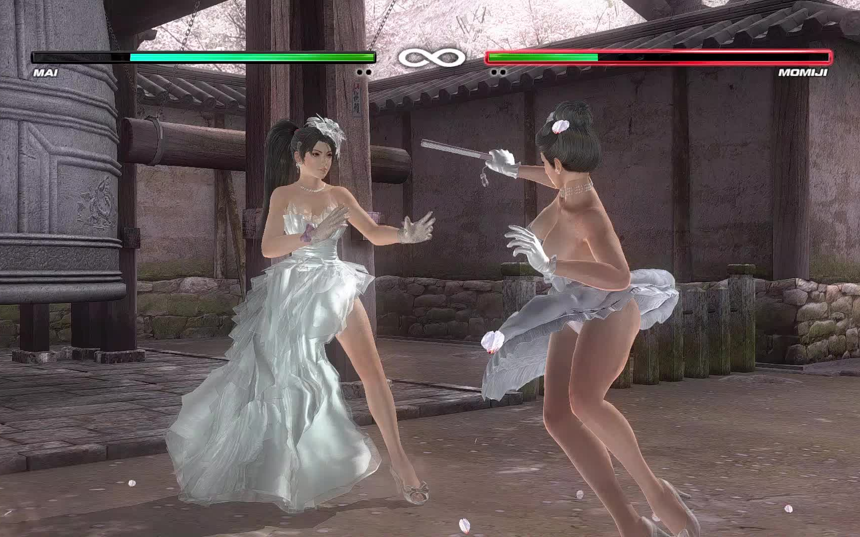 [图]【DOA5】婚纱火舞与婚纱红叶的抢婚Vlog