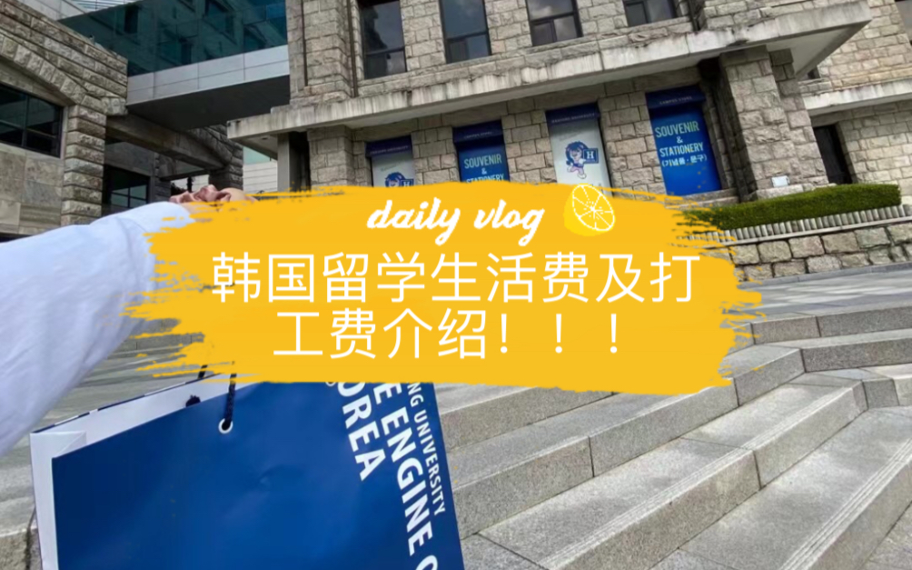 韩国留学生的一年生活费大概多少呢?打工可以挣多少钱呢?哔哩哔哩bilibili