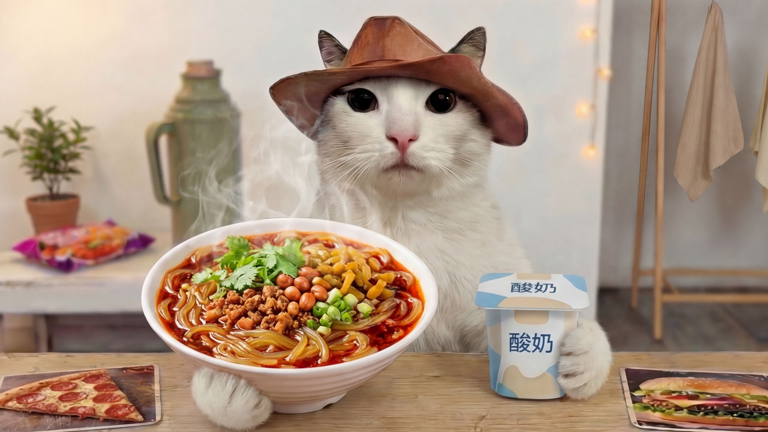 干嘛猫的吃播（重庆酸辣粉！给咪吃爽了！）