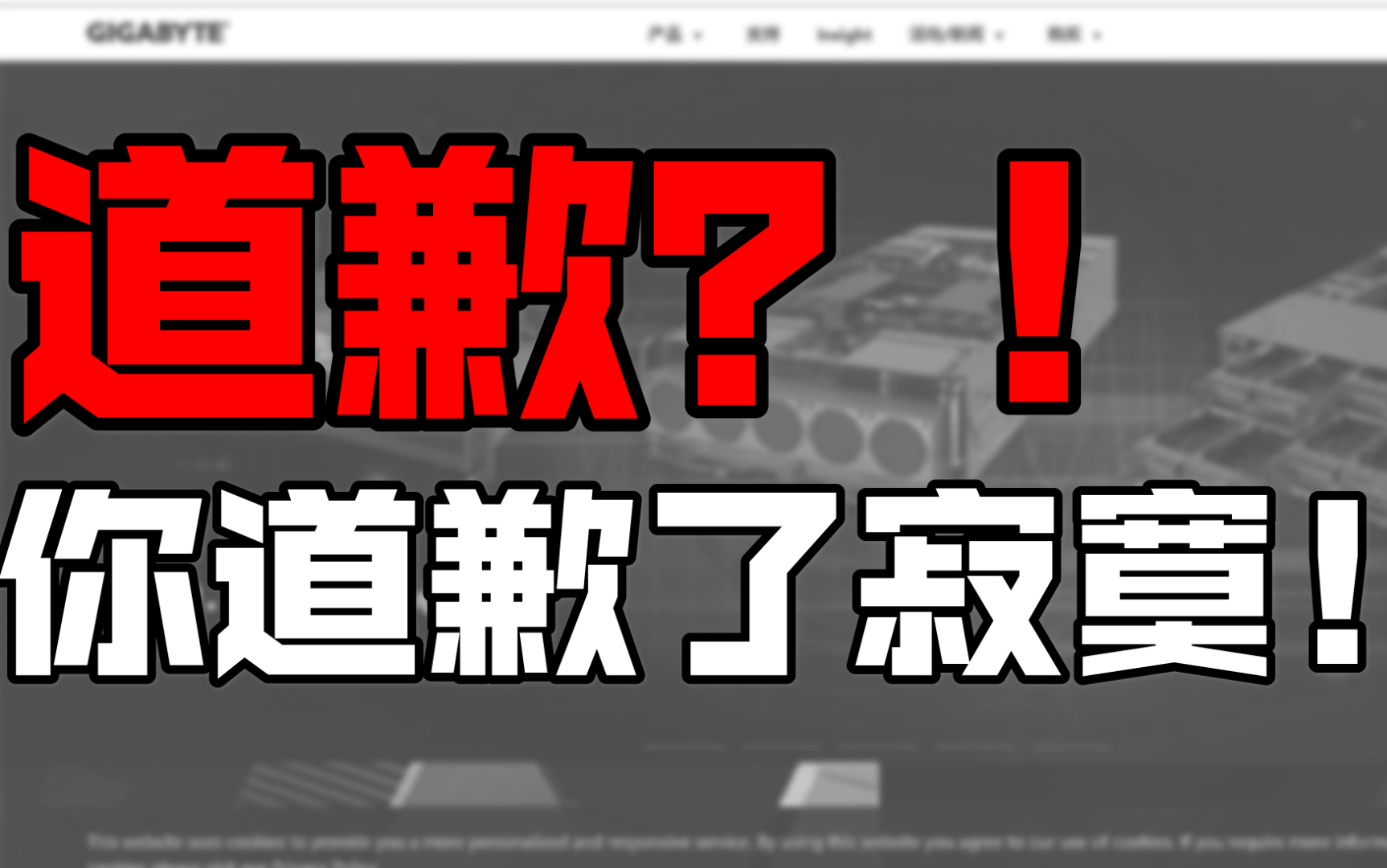 技嘉道歉?在这哄谁呢?