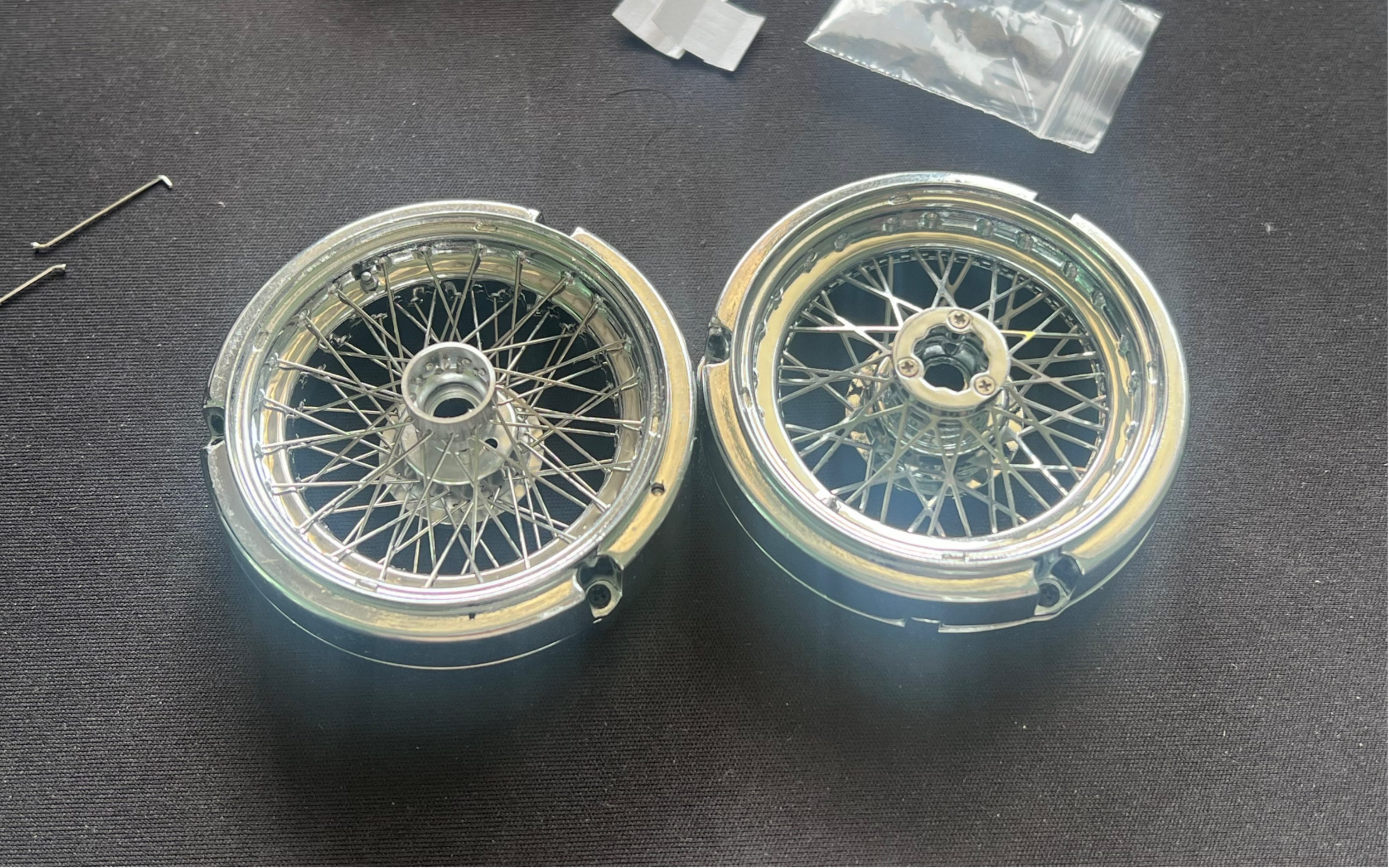 1/8奔驰w196r 辐条车轮 1-12#至1-13b#制作过程