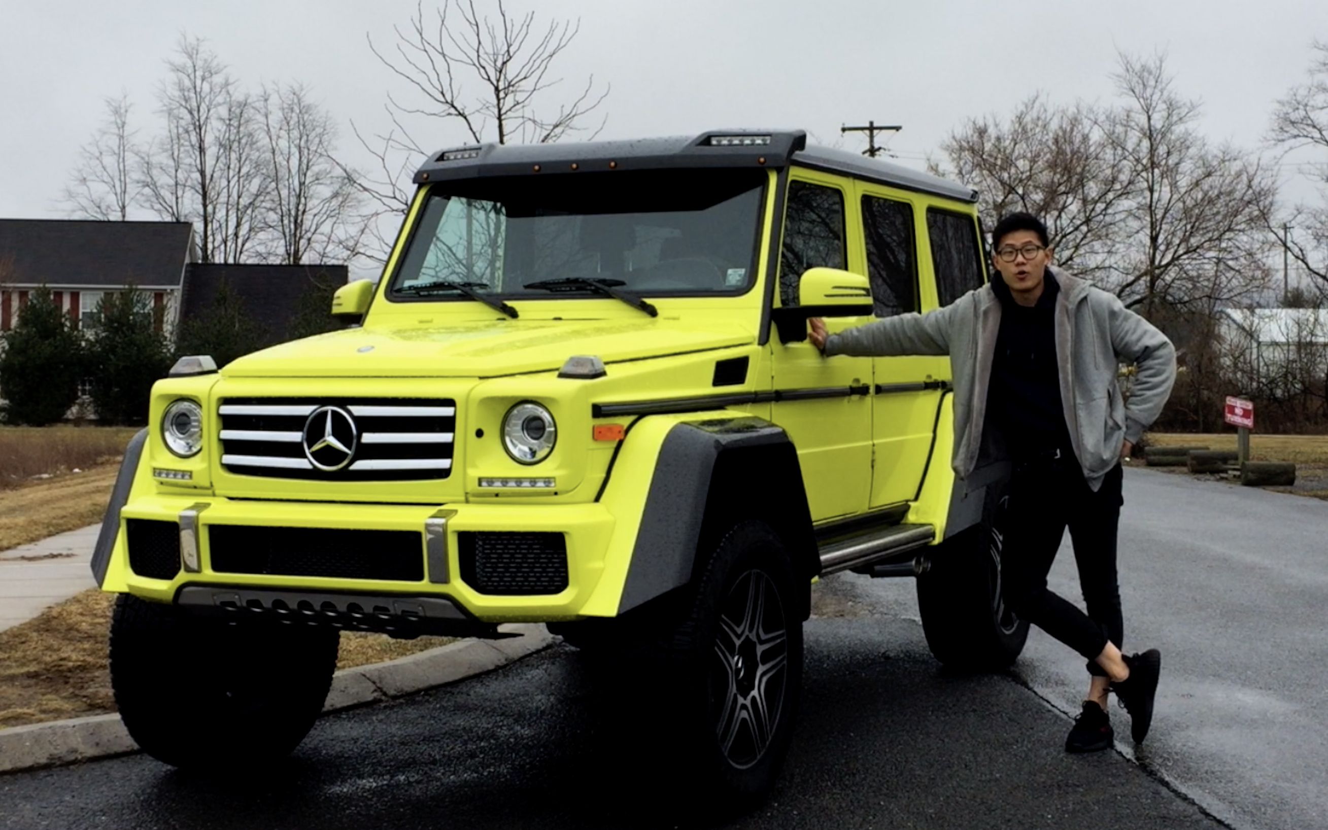 奔驰怪兽g550 4x4平方,黄色大玩具气场秒杀g63,加速比思域还慢?