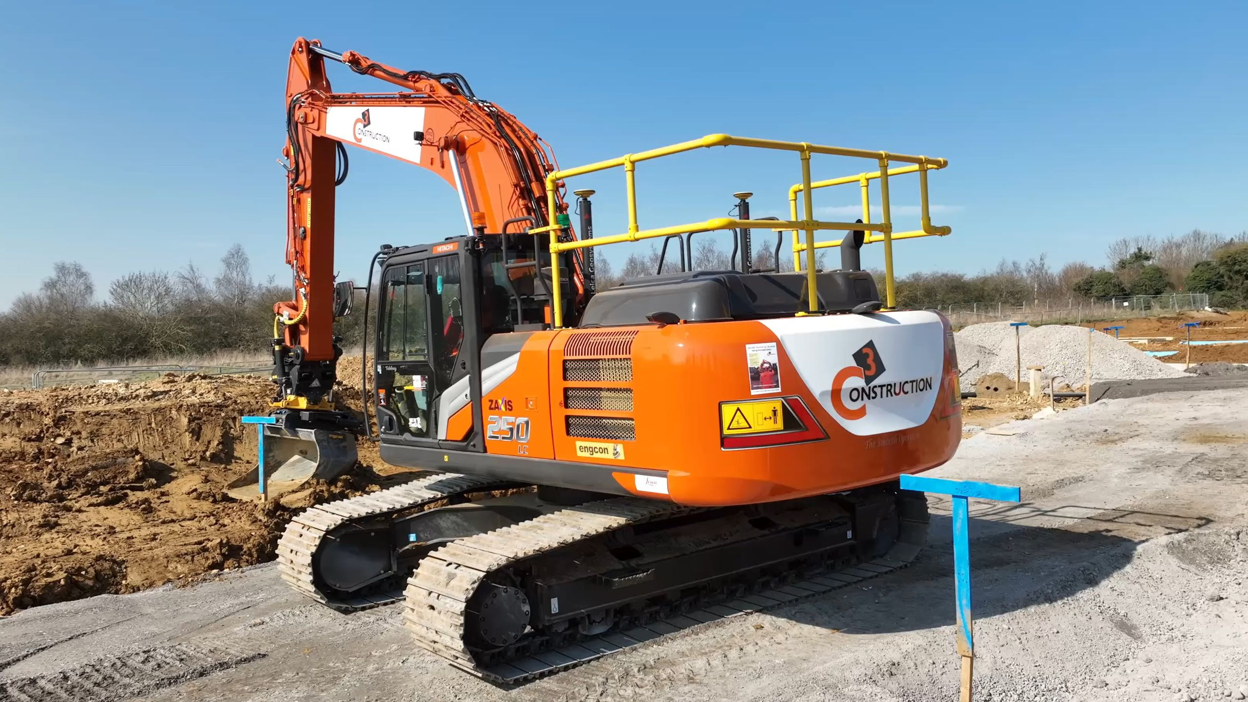 日立zx250lc挖掘机施工作业4k