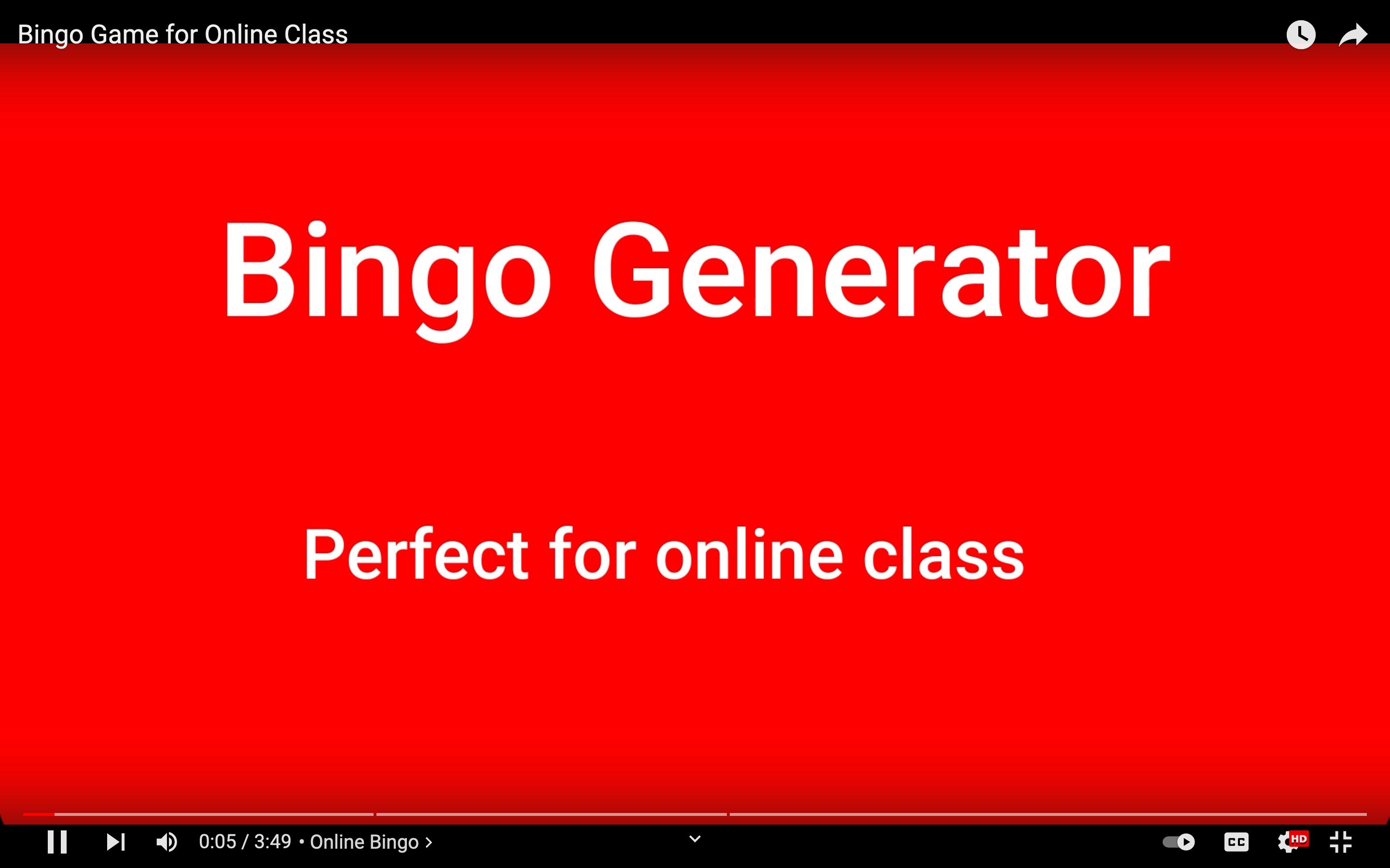 Bingo Game for Online Class哔哩哔哩bilibili